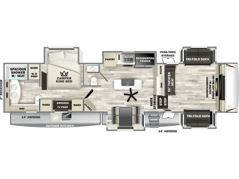 Floor Plan for Forest River Sabre Luxury
